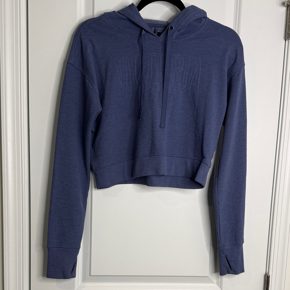 Victoria's Secret Cropped Blue Hoodie